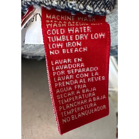 Vintage Ecko Red Denim Blazer Jacket Y2K Fitted Stretch Jean Jacket Sz S - Picture 10 of 11